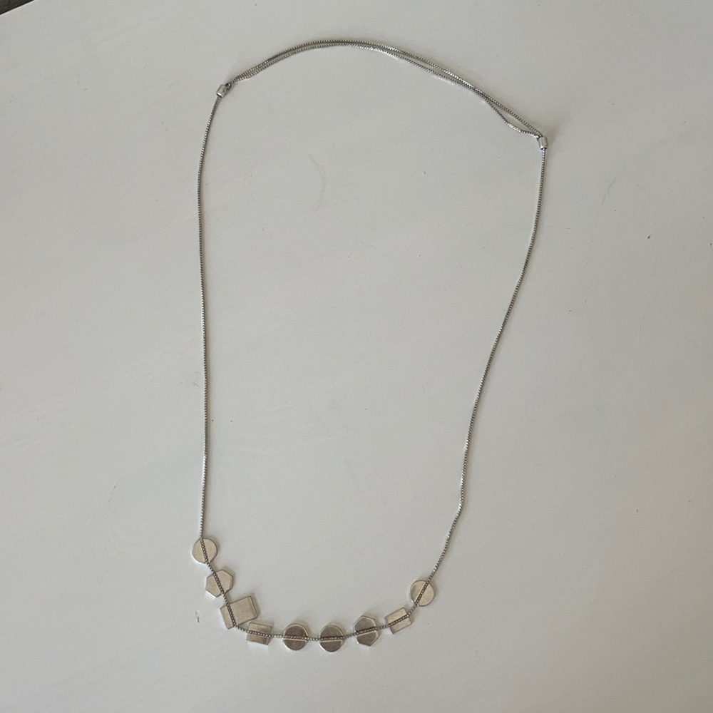 Madewell geometric silver necklace